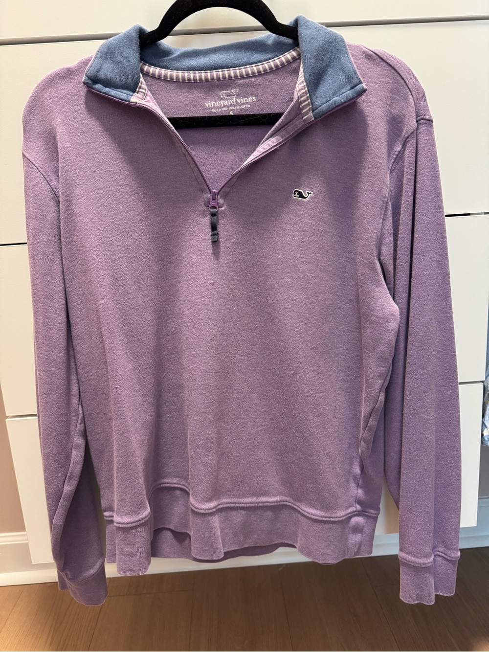 Vineyard Vines Saltwater Quarter-Zip Pullover | Purple | Men’s Size S
